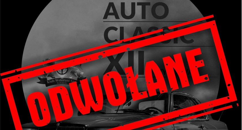 Na zdjęciu informacja o odwołaniu imprezy