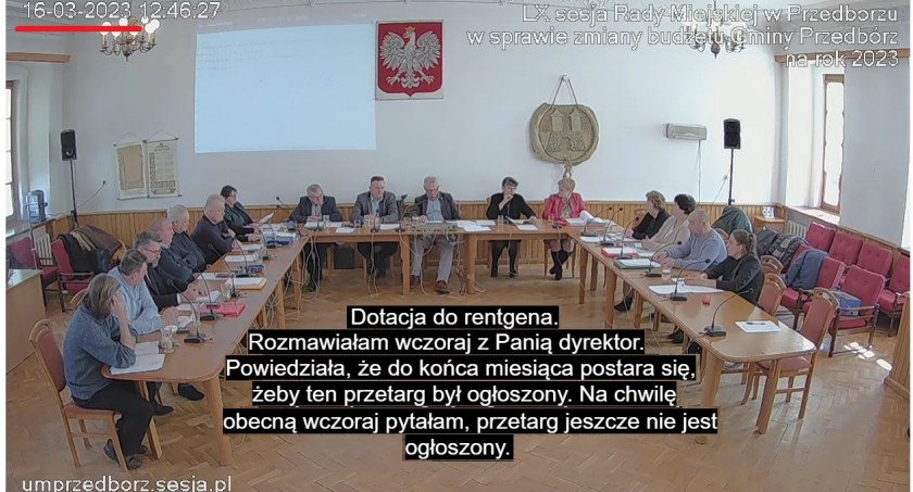 Na zdjęciu sesja Rady Miasta Przedbórz