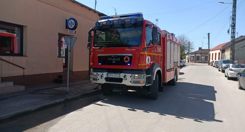 Na zdjęciu wóz OSP Kamieńsk, fot. Facebook 