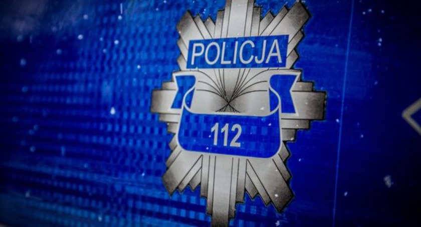 Na zdjęciu logo policji