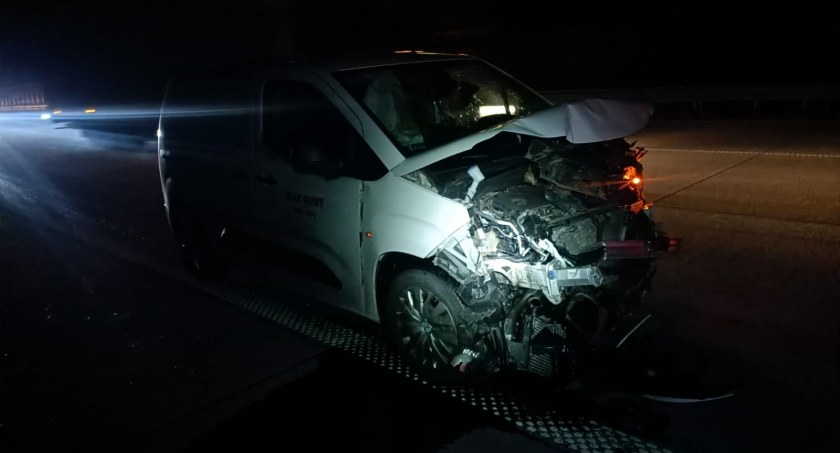 Na zdjęciu jedno z aut, które uczestniczyło w wypadku, fot. KP PSP Radomsko