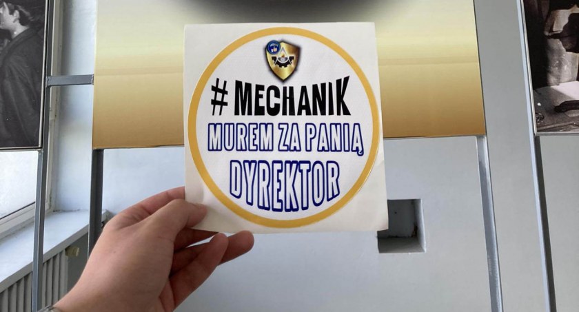 Na zdjęciu protest w Mechaniku, fot. FB szkoły