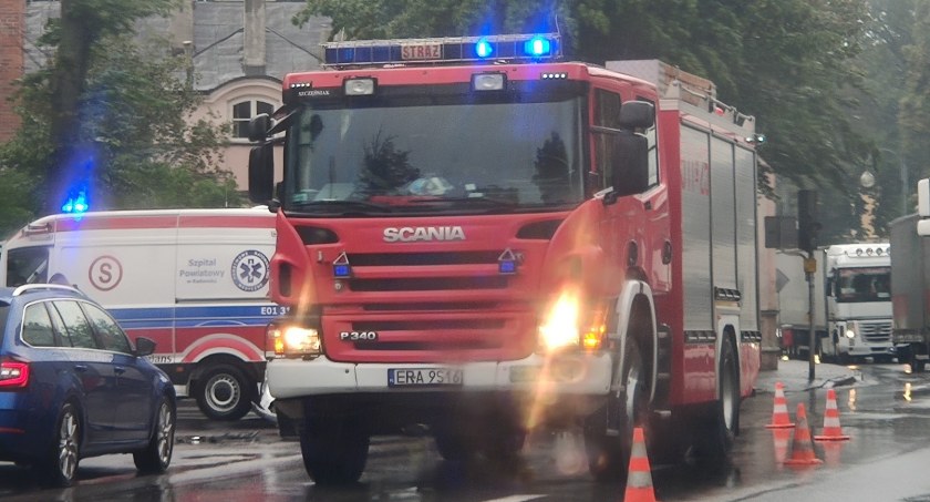 Na zdjęciu wóz strażacki 