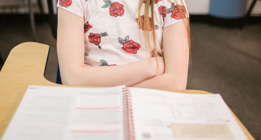 Na zdjęciu uczennica, fot. Pexels