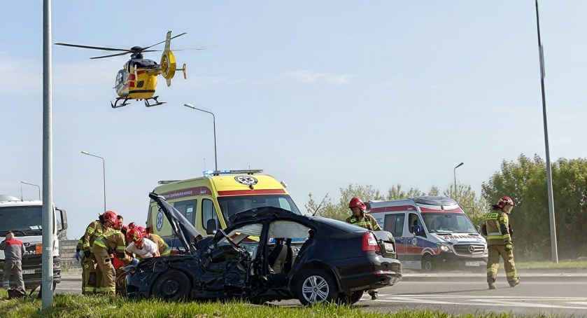 Na zdjęciu miejsce tragicznego wypadku, fot. KP PSP Końskie