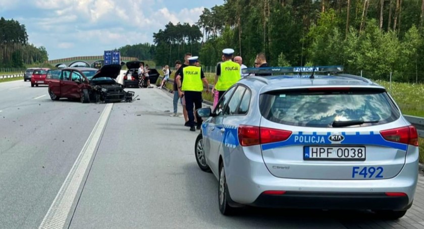 Na zdjęciu miejsce jednej z kolizji, fot. KPP Radomsko