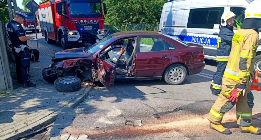 Na zdjęciu auto sprawcy, fot. KPP Radomsko