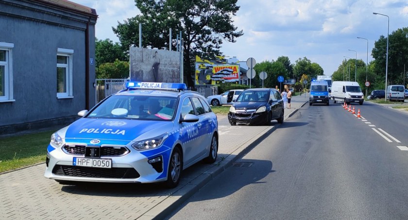 Na zdjęciu miejsce zderzenia, fot. KPP Radomsko