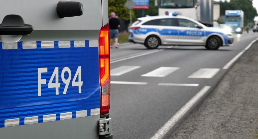 Na zdjęciu miejsce wypadku, fot. KPP Radomsko 