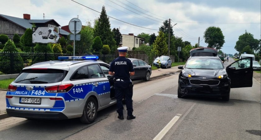 Na zdjęciu miejsce wypadku, fot. KPP Radomsko 