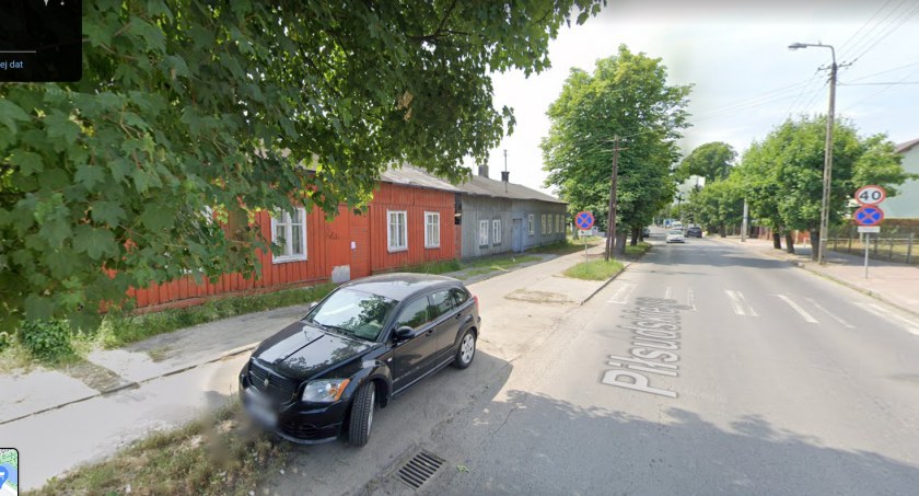 Na zdjęciu zrzut ekranu z Google Maps, ulica Piłsudskiego