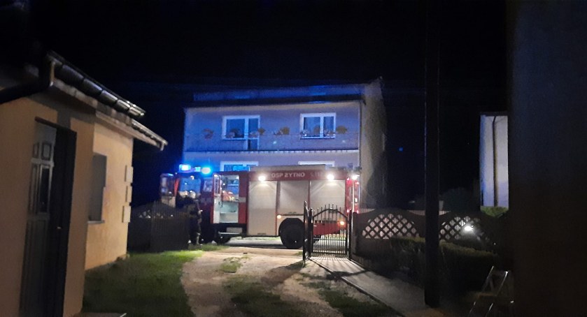 Na zdjęciu nocna akcja strażaków z Żytna, fot. Facebook/OSP Żytno