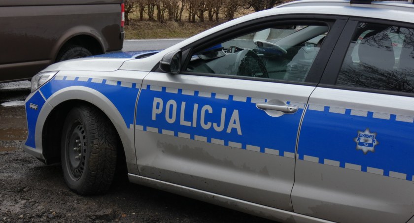 Na zdjęciu radiowóz KPP Radomsko