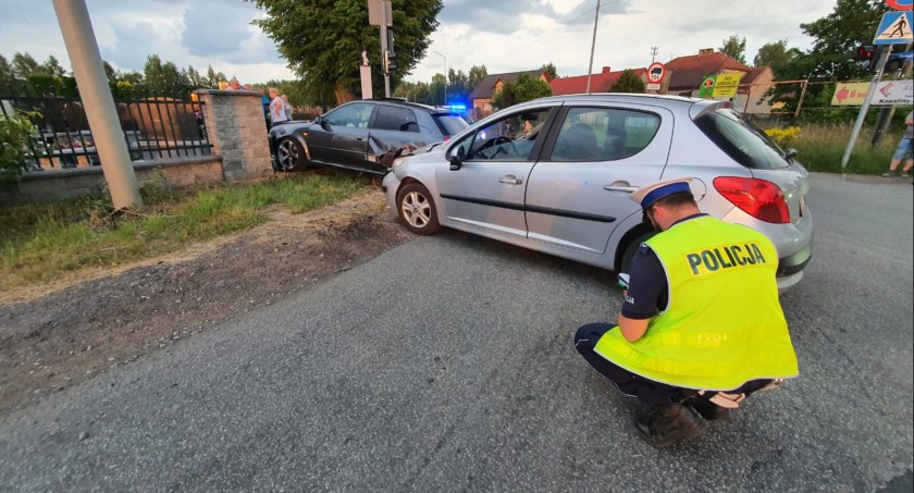 Na zdjęciu miejsce zderzenia, fot. KPP Radomsko