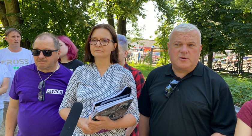 Na zdjęciu poseł Anita Sowińska na konferencji w Radomsku