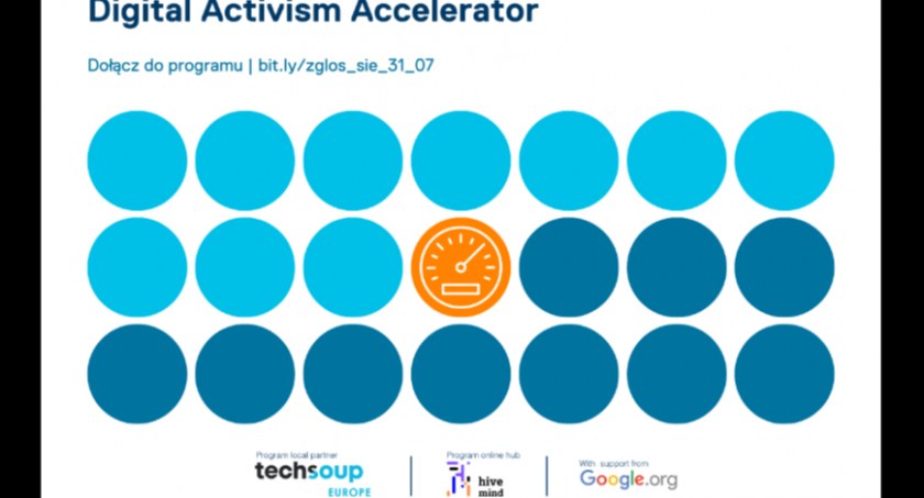 Na zdjęciu banner Digital Activism Accelerator/ fot. Starostwo Powiatowe w Radomsku