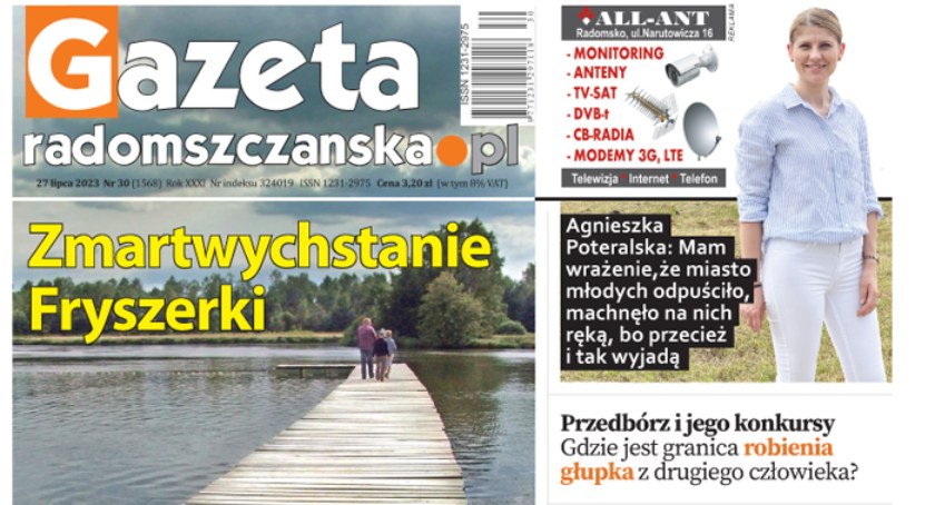 Na zdjęciu okładka najnowszego numeru Gazety Radomszczańskiej z 27 lipca 2023