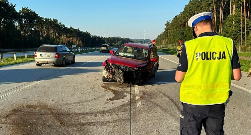 Na zdjęciu miejsce kolizji, fot. KPP Radomsko