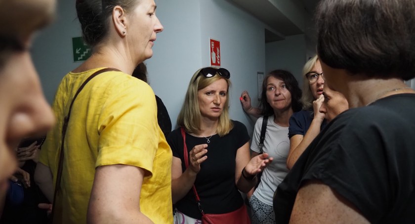 Na zdjęciu nauczyciele Mechanika w Starostwie Powiatowym