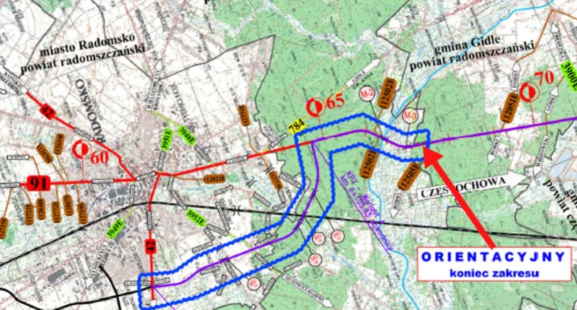 Na zdjęciu mapa inwestycji, fot. GDKKiA