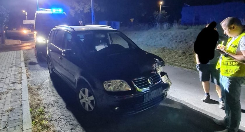 Na zdjęciu miejsce kolizji, KPP Radomsko