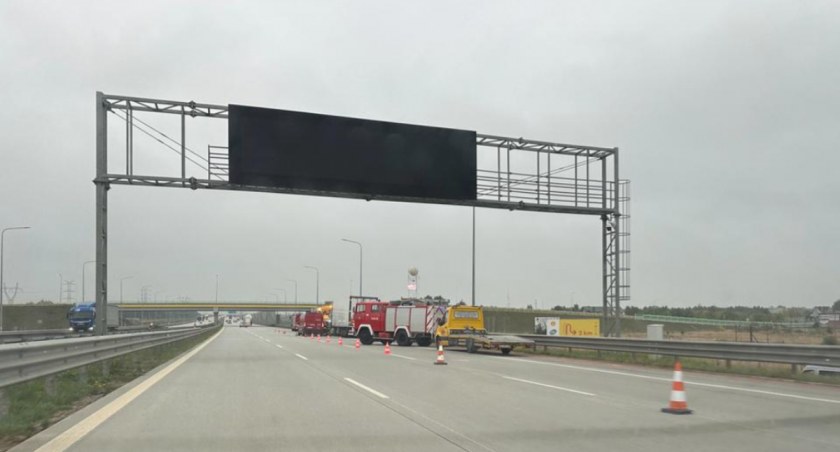 Na zdjęciu miejsce kolizji, fot. KP PSP Radomsko/KPP Radomsko