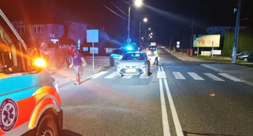 Na zdjęciu miejsce potrącenia, fot. KPP Radomsko