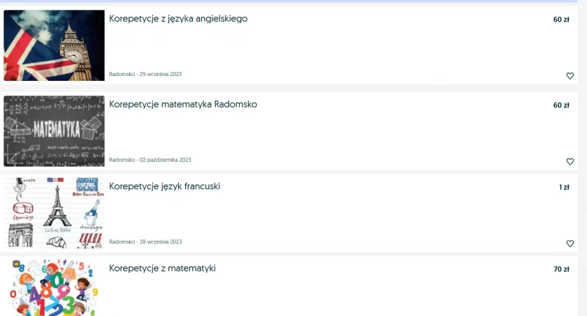 Na zdjęciu oferty na OLX