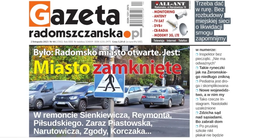 Na zdjęciu okładka najnowszego numeru Gazety Radomszczańskiej z 2 listopada 2023
