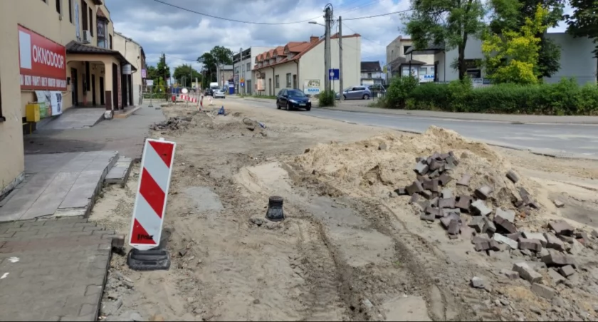 Na zdjęciu ulica Krasickiego w czasie remontu