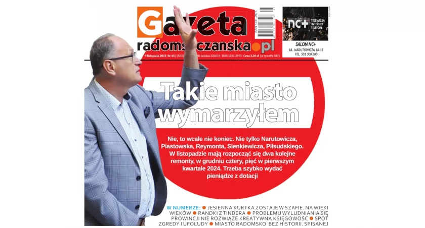 Na zdjęciu okładka najnowszego numeru Gazety Radomszczańskiej z 9 listopada 2023