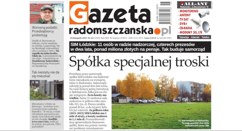 Na zdjęciu okładka najnowszego numeru Gazety Radomszczańskiej z 16 listopada 2023