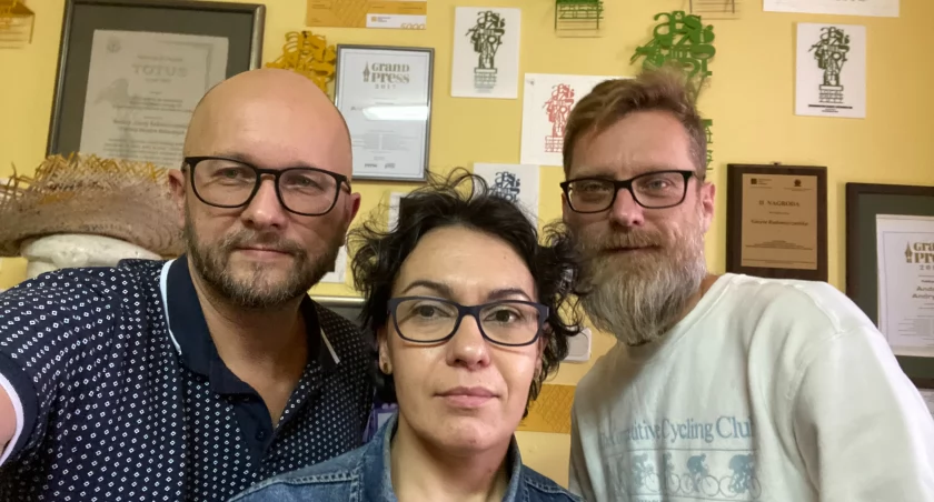 Na zdjęciu: Andrzej Andrysiak, Anna Rumocka, Janusz Kucharski
