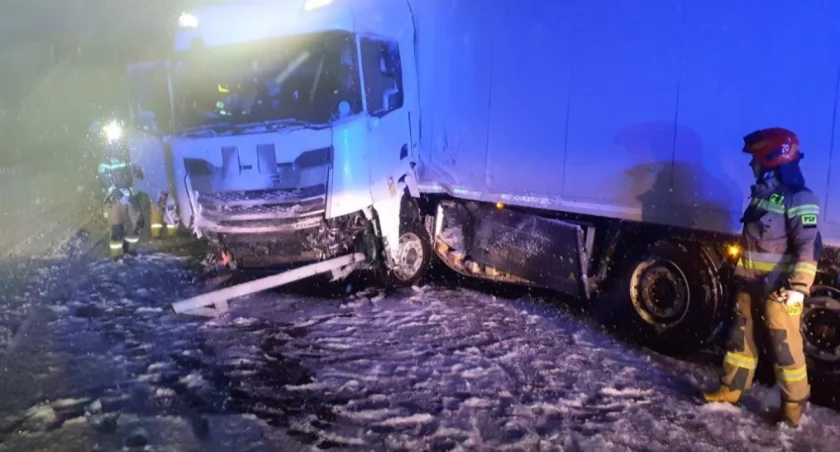 Na zdjęciu miejsce kolizji, fot. KP PSP Radomsko