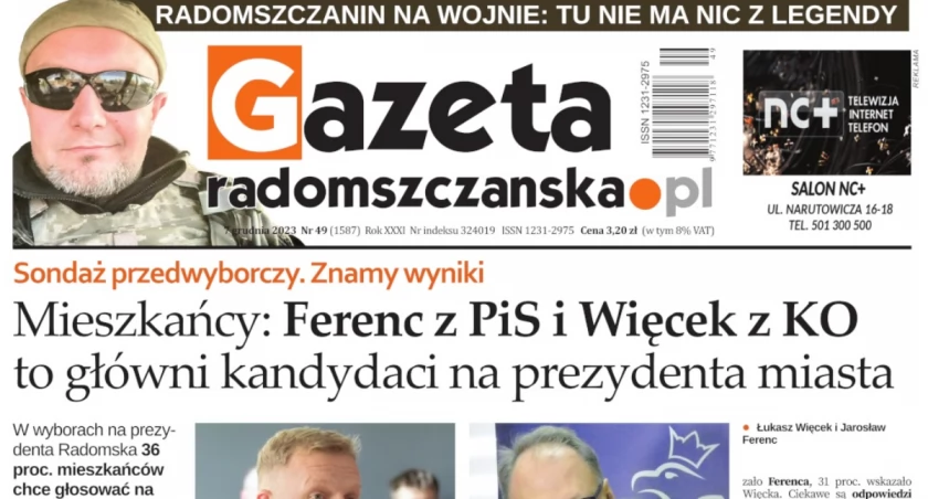 Na zdjęciu okładka najnowszego numeru Gazety Radomszczańskiej z 7 grudnia 023