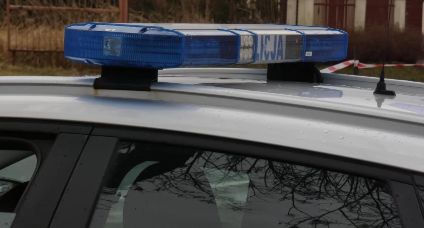 Na zdjęciu radiowóz KPP Radomsko