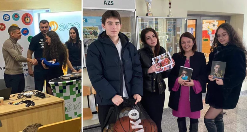 Na zdjęciu laureaci konkursu z nauczycielem, fot. Facebook/II LO