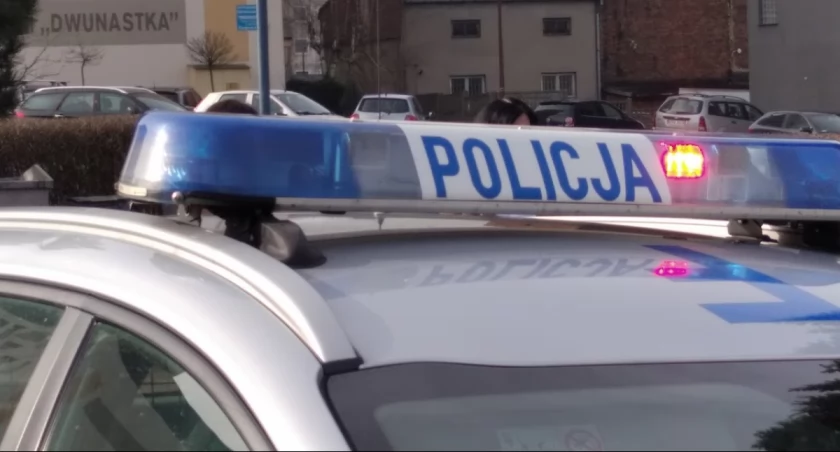 Na zdjęciu radiowóz KPP Radomsko