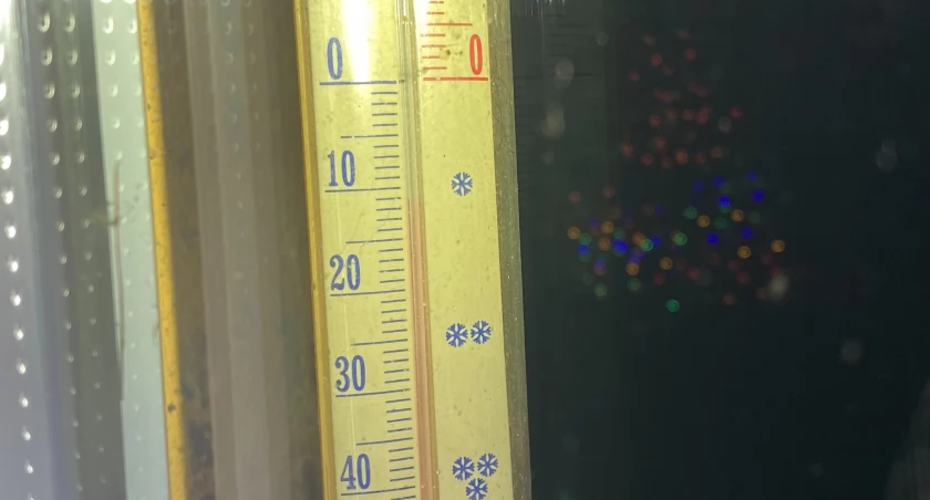 Na zdjęciu temperatura o godz. 21.12 w poniedziałek wieczorem