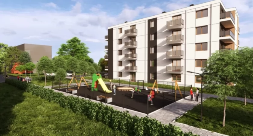 Na zdjęciu jeden z planowanych bloków przy Starowiejskiej