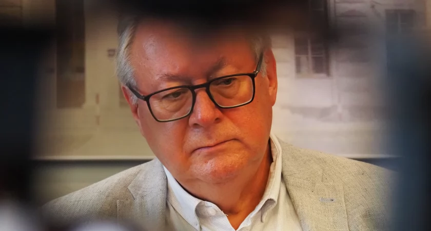 Na zdjęciu prof. Grzegorz Wielgosiński na spotkaniu w Radomsku