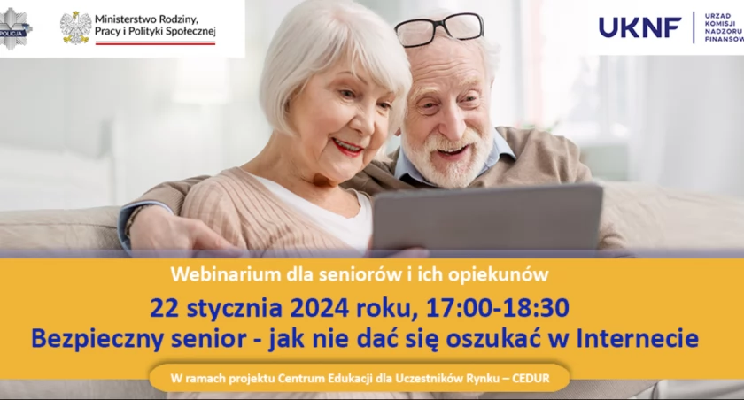 Na zdjęciu banner webinarium, fot. KNF