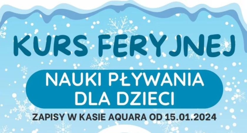 Na zdjęciu plakat kursu nauki pływania, fot. MOSiR/ Facebook