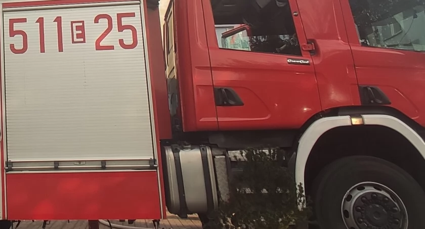 Na zdjęciu wóz straży pożarnej