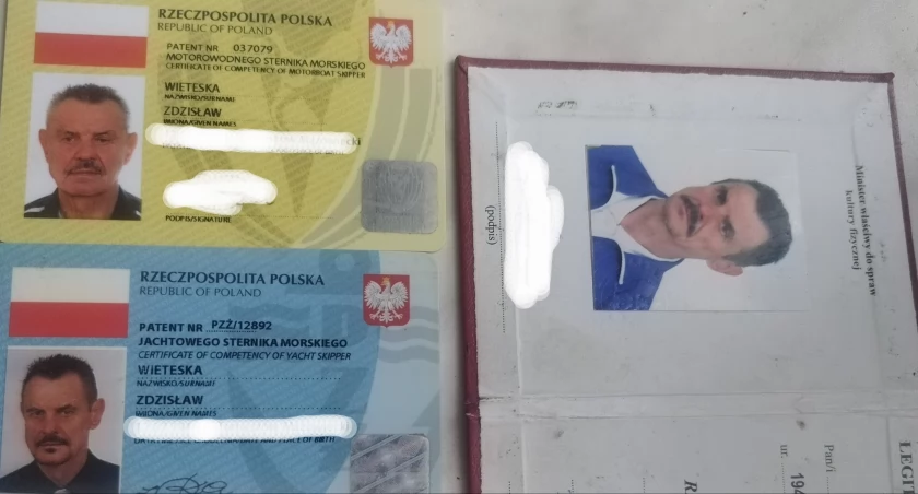 Na zdjęciu patent sternika Zdzisława Wieteski