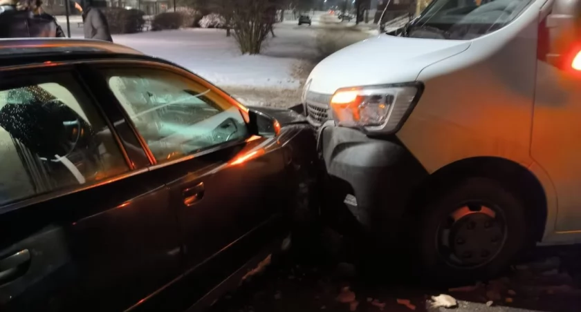 Na zdjęciu miejsce kolizji, fot. KP PSP Radomsko