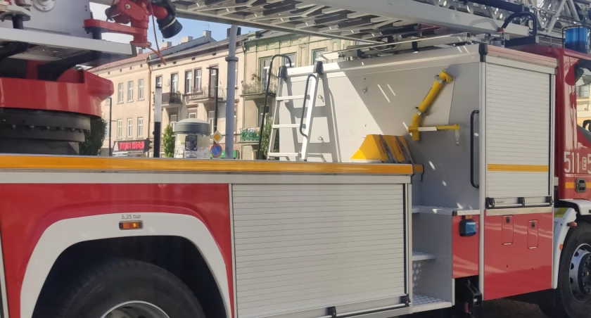 Na zdjęciu wóz straży pożarnej