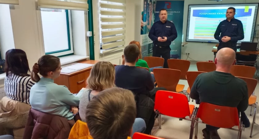Na zdjęciu spotkanie z policjantami, fot. KPP Radomsko