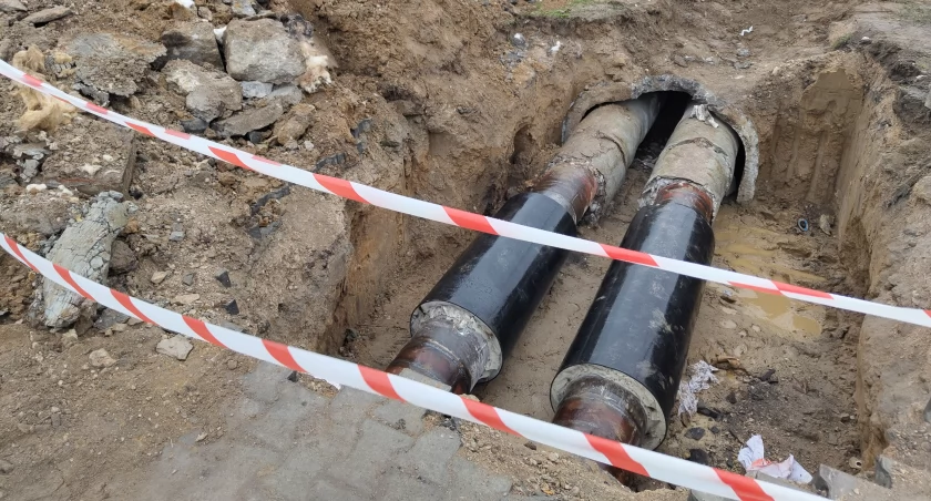 Na zdjęciu naprawione rury przy Nowym Cmentarzu na ulicy Jagiellońskiej