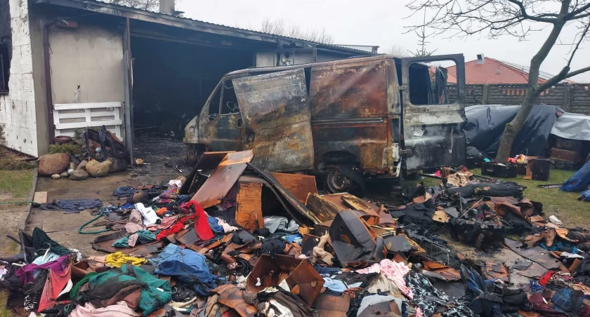 Na zdjęciu miejsce po pożarze, fot. Facebook/Radomsko Miasto Otwarte
